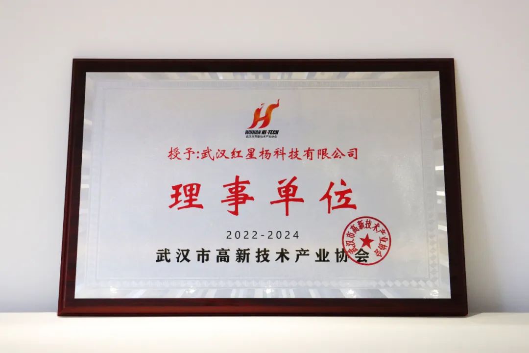 武汉市高新技术产业协会授予我司理事单位牌匾.jpg